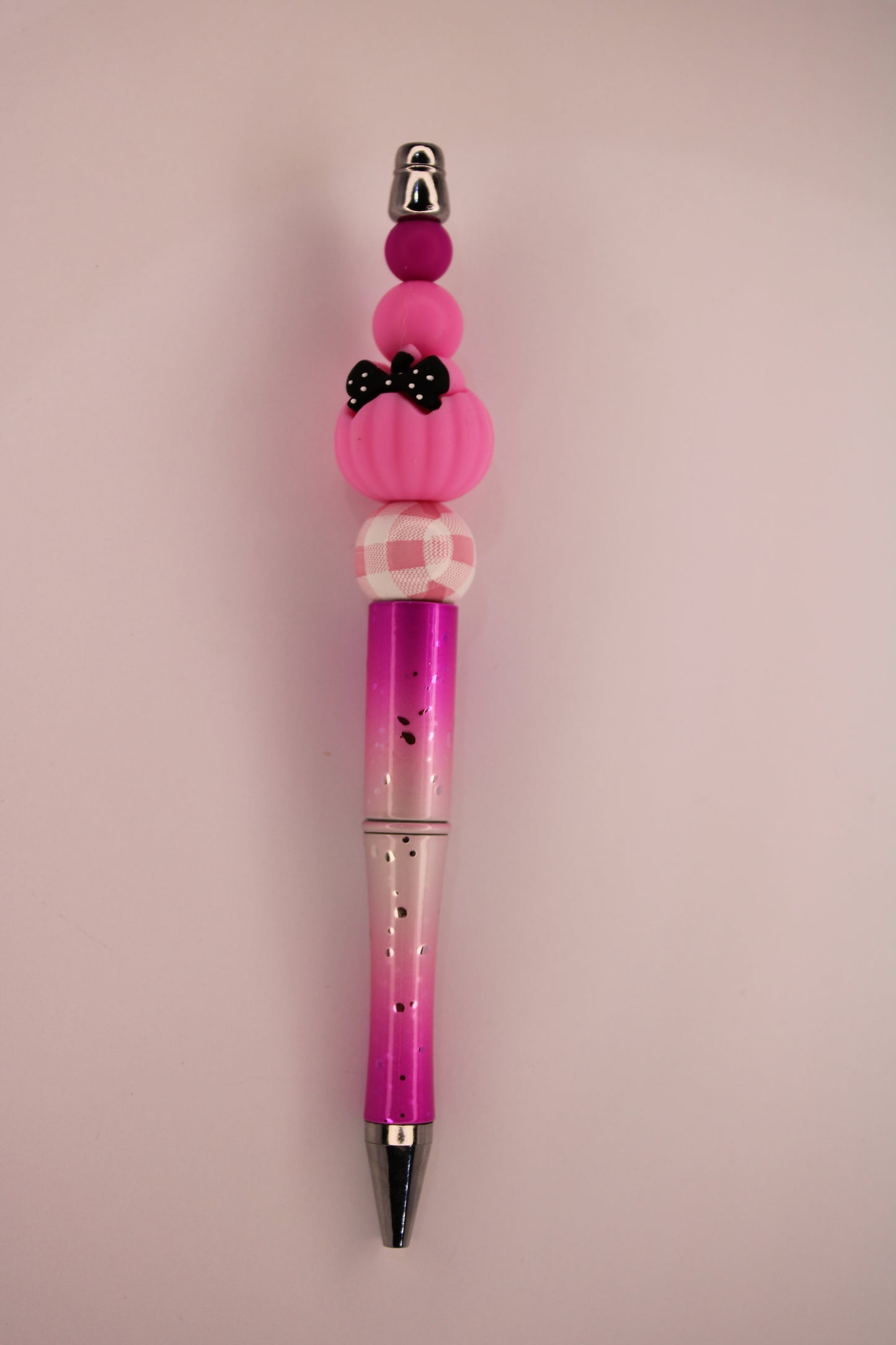 Pink Pumpkin Glitter Pen