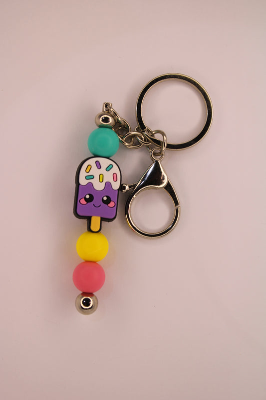 Purple Ice-cream Keychain