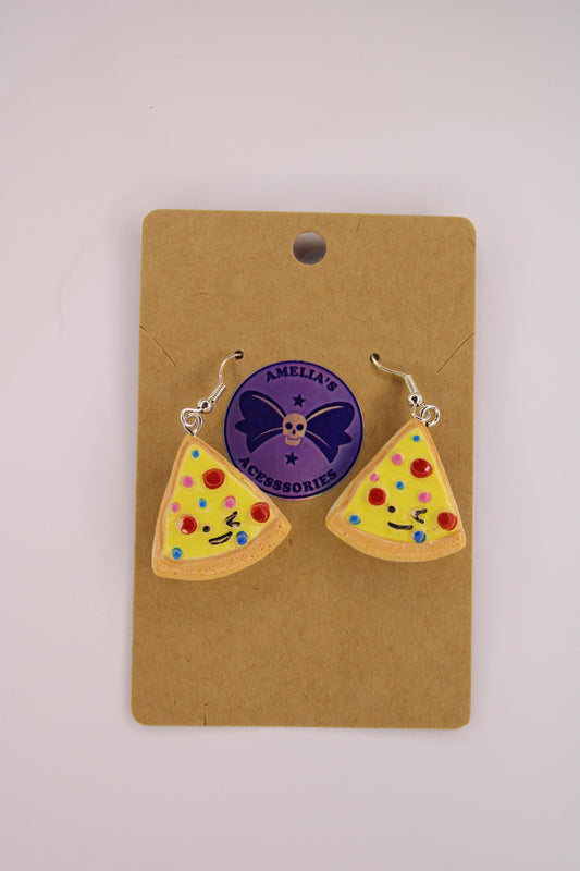 Pizza Face Earrings