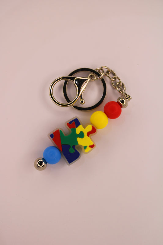 Autism Awareness Puzzle Keychain