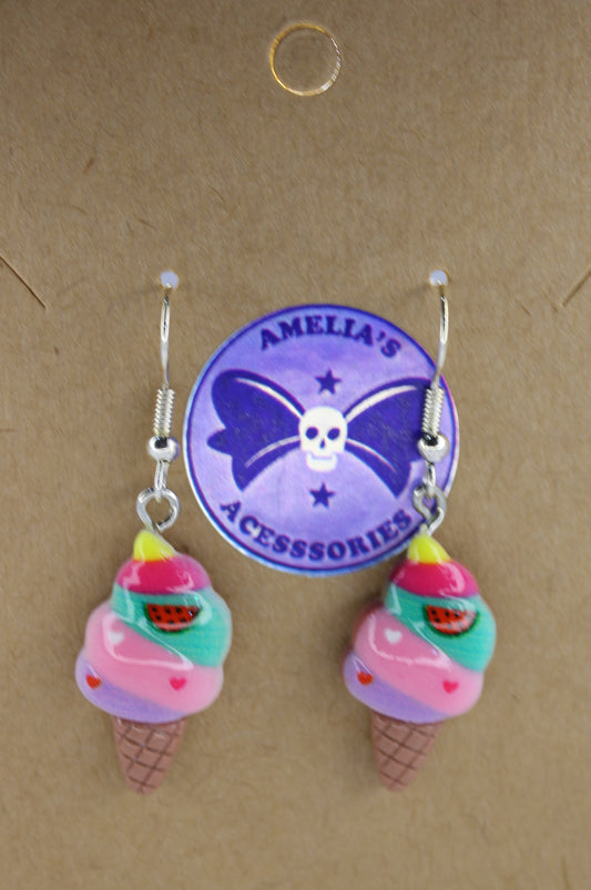 Rainbow Ice-Cream Earrings