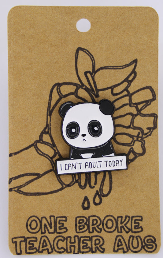 Can't Adult Panda Badge