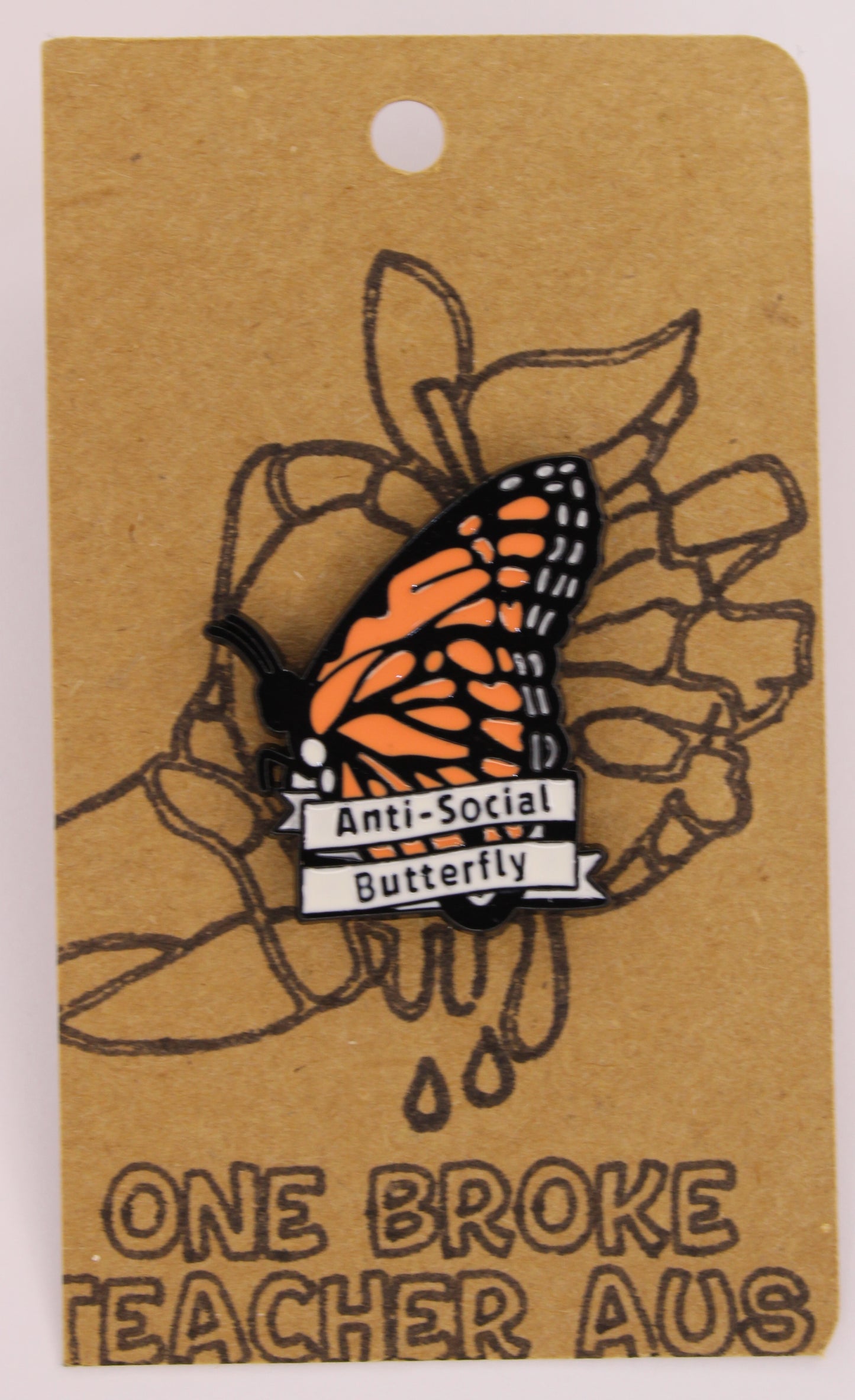 Antisocial Butterfly Badge