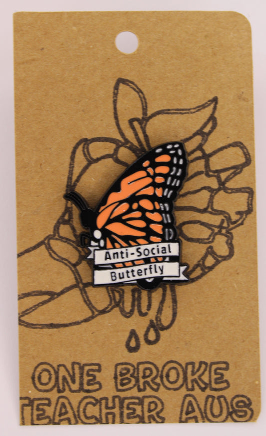 Antisocial Butterfly Badge