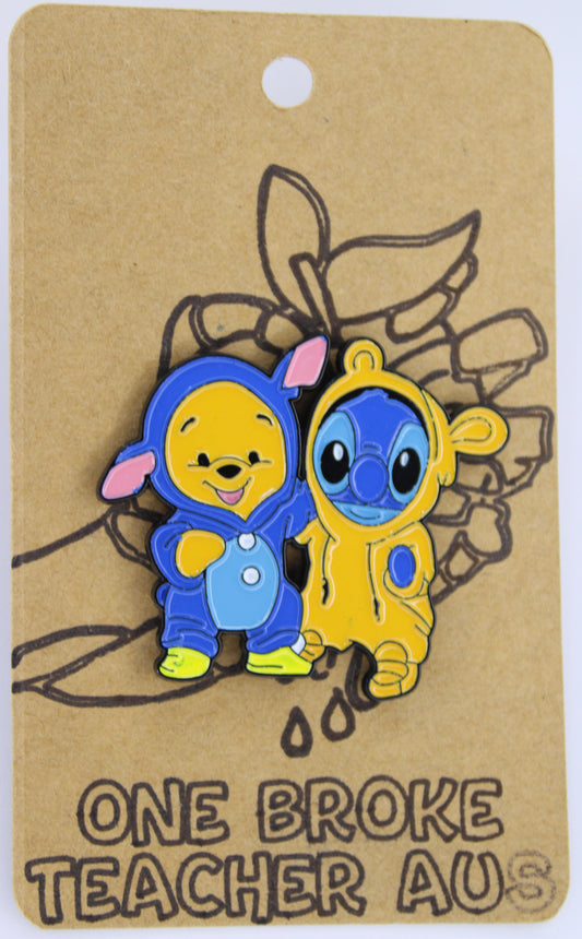 Stitch Winnie Badge