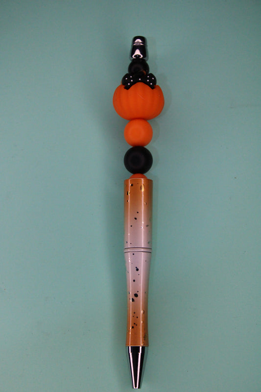 Orange Sparkle Pumpkin Pen