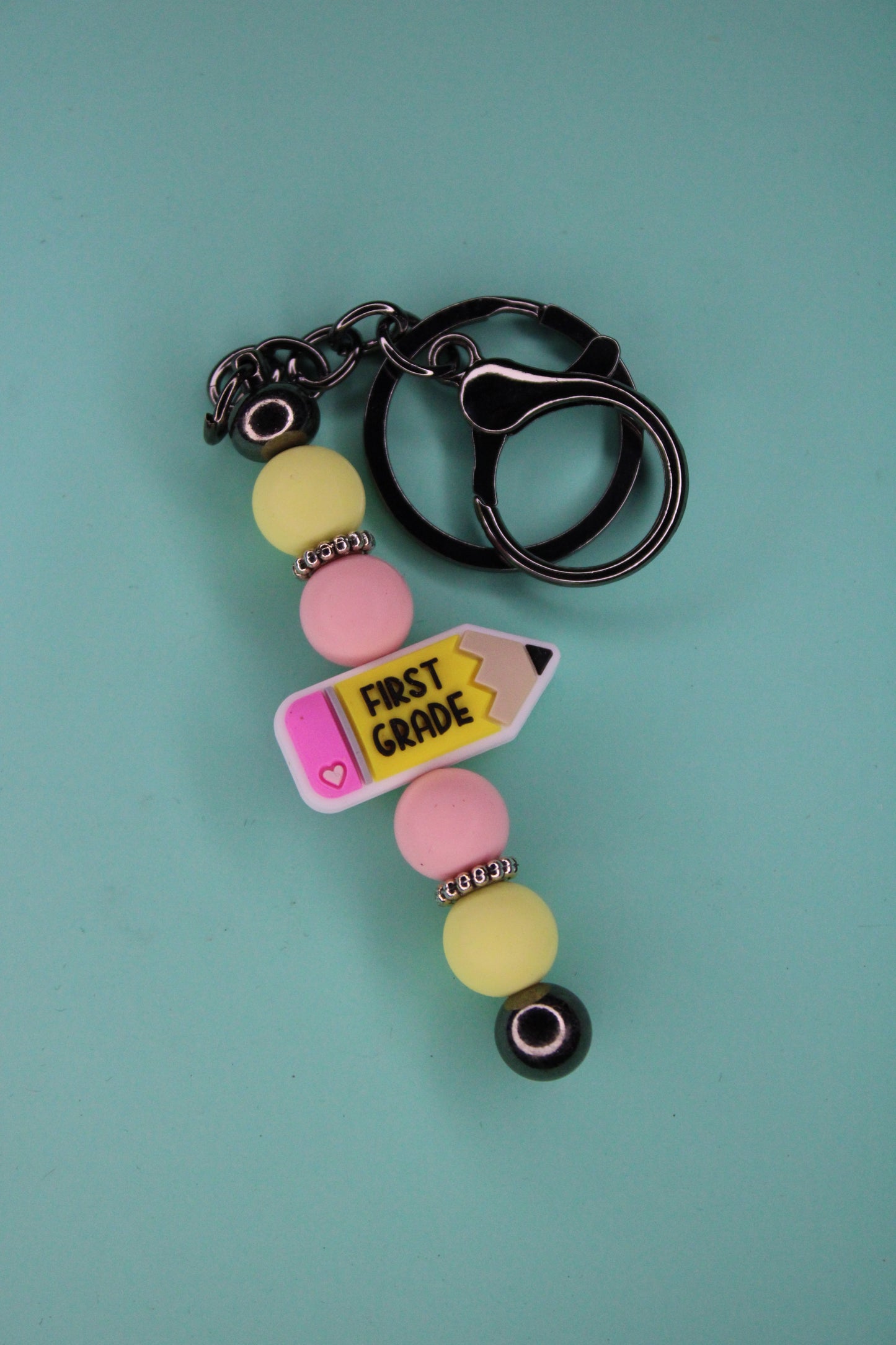 First Grade Pencil Keychain