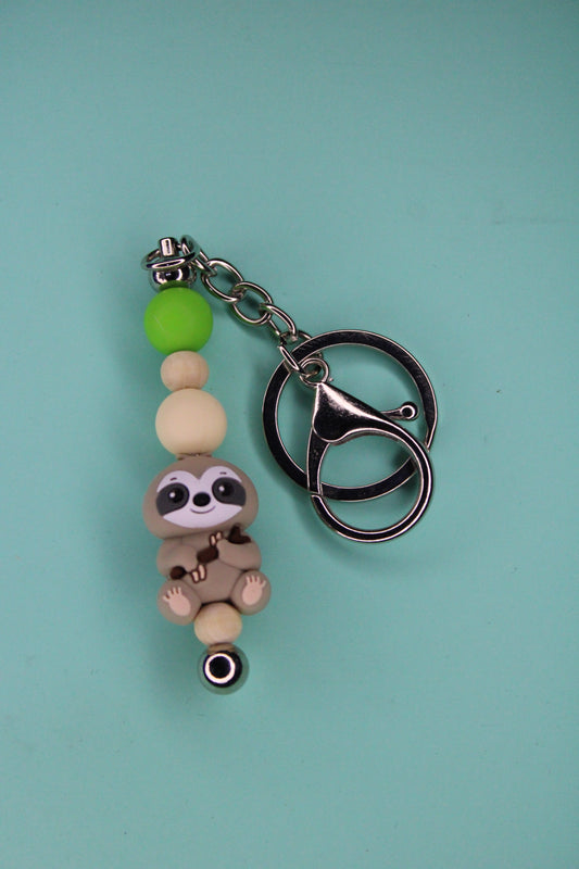 Green Sloth Keychain