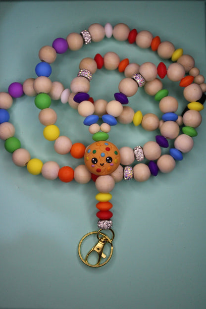 Cookie Rainbow Lanyard
