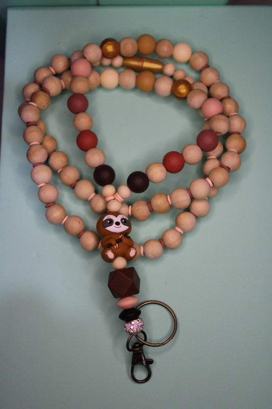 Natural Sloth Lanyard